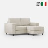 Modernes 2-Sitzer Sofa mit Pouf aus Stoff Marrak 120P 