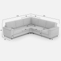 Moderner Ecksofa 5-Sitzer aus Stoff 226x226cm Marrak 12AG 
