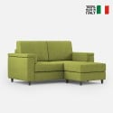 Moderner 2-Sitzer Stoffsofa 168cm mit Hocker Marrak 140P 