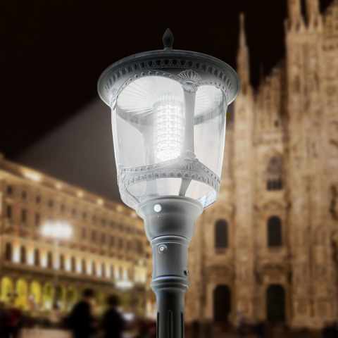 Photovoltaik Straßenlampe mit Solarplatte Solarleuchte Viktorianischer Stil Milano
