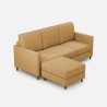 Dreisitziges gefüttertes Sofa aus Stoff mit modernem Stil Karay 180 inklusive Hocker 