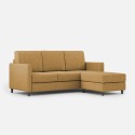 Dreisitziges gefüttertes Sofa aus Stoff mit modernem Stil Karay 180 inklusive Hocker 