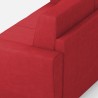 Ecksofa 5-Sitzer 248x248cm aus gepolstertem Stoff Yasel 14AG 