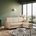 Moderner 3-Sitzer Stoffsofa 212cm mit Fußhocker Yasel 180P Maße