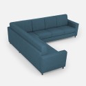 Großes modernes Ecksofa mit 7 Sitzplätzen aus Stoff 288x288cm Yasel 218AG 