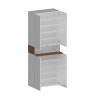 Hanad Schuhschrank mit 4 Türen und 10 Einlegeböden 76x34x200cm Weiß 