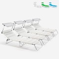 4er Set Strandliegen Liegestühle Sonnenliegen Klappbar aus Aluminium Cancun Aktion