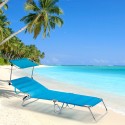4er Set Strandliegen Liegestühle Sonnenliegen Klappbar aus Aluminium Cancun Rabatte