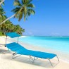 4er Set Strandliegen Liegestühle Sonnenliegen Klappbar aus Aluminium Cancun Rabatte