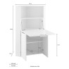 Eckiger, klappbarer platzsparender Schreibtisch Layla II 70x70cm Auswahl