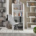 Moderne Büroschrank Wohnzimmer 2 Türen Weiß Hochglanz 70x35x140 Birse Verkauf