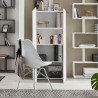 Moderne Büroschrank Wohnzimmer 2 Türen Weiß Hochglanz 70x35x140 Birse Verkauf