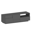 Moderner Wohnzimmer-TV-Schrank, 2 Türen, 1 Schublade, 150x44x46 cm, Modell Trevis Auswahl