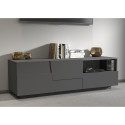 Moderner Wohnzimmer-TV-Schrank, 2 Türen, 1 Schublade, 150x44x46 cm, Modell Trevis Eigenschaften