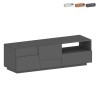 Moderner Wohnzimmer-TV-Schrank, 2 Türen, 1 Schublade, 150x44x46 cm, Modell Trevis Aktion