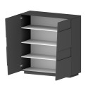 Moderne Anrichte 2-türig Mehrzweck Flurschrank 120x44,6x126cm Seeley Maße