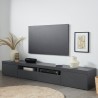 Mobiler TV-Ständer mit niedriger Ablage, 2 Türen und 1 Klappe, 240x40x35cm Idris Angebot