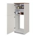 Einbau-Kühlschrankverkleidung mit 2 Türen, Küchenschrank 60x60x164,5h Halser 