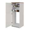 Einbau-Kühlschrankverkleidung mit 2 Türen, Küchenschrank 60x60x164,5h Halser 