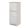 Einbau-Kühlschrankverkleidung mit 2 Türen, Küchenschrank 60x60x164,5h Halser 
