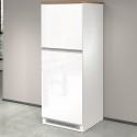 Einbau-Kühlschrankverkleidung mit 2 Türen, Küchenschrank 60x60x164,5h Halser 