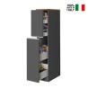 Apothekerschrank mit 2 Gewürzschubladen für moderne Küche 30x60x164,5 Trym Maße