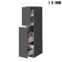 Apothekerschrank mit 2 Gewürzschubladen für moderne Küche 30x60x164,5 Trym Angebot
