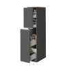 Apothekerschrank mit 2 Gewürzschubladen für moderne Küche 30x60x164,5 Trym 