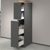 Apothekerschrank mit 2 Gewürzschubladen für moderne Küche 30x60x164,5 Trym 