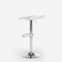 Clayton Moderner minimalistischer drehbarer Design-Hocker aus verchromtem Metall  Maße