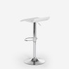 Clayton Moderner minimalistischer drehbarer Design-Hocker aus verchromtem Metall  Maße