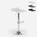 Clayton Moderner minimalistischer drehbarer Design-Hocker aus verchromtem Metall  Verkauf