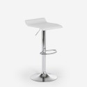 Clayton Moderner minimalistischer drehbarer Design-Hocker aus verchromtem Metall  Auswahl