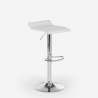 Clayton Moderner minimalistischer drehbarer Design-Hocker aus verchromtem Metall  Auswahl