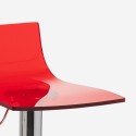 Juneau transparenter drehbarer Hocker modernes Design Metall Bar Küche  
