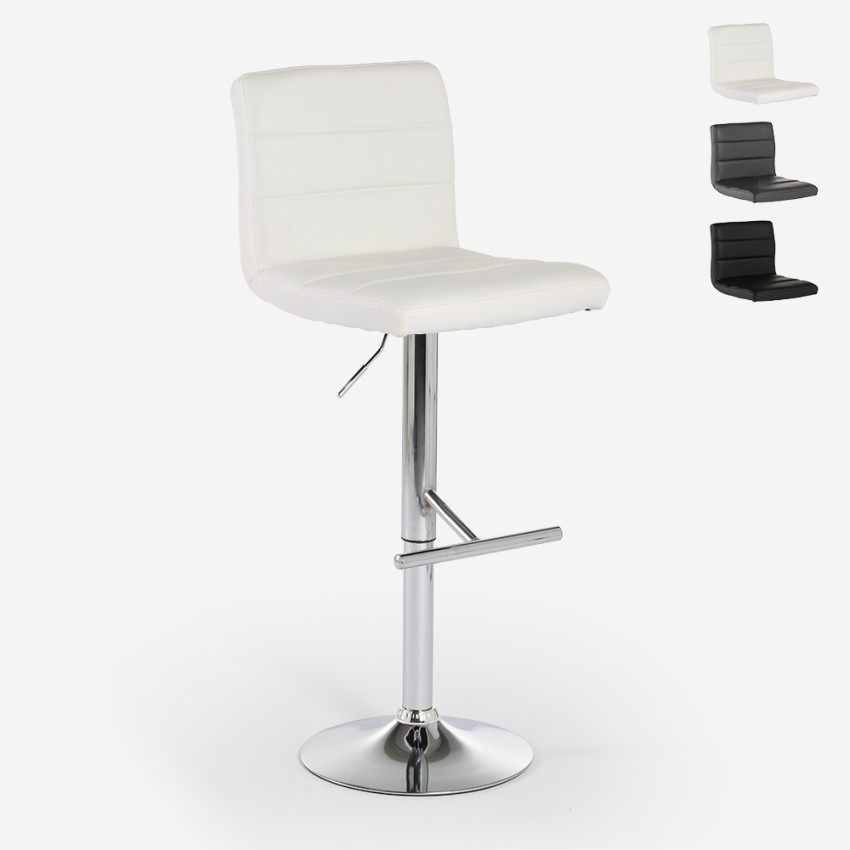 Boca drehbarer Hocker Küche Barhocker gepolstert aus Kunstleder verstellbar Verkauf Boca drehbarer Hocker Küche Barhocker gepolstert aus Kunstleder verstellbar Verkauf