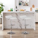 Clayton Moderner minimalistischer drehbarer Design-Hocker aus verchromtem Metall  Rabatte