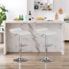 Clayton Moderner minimalistischer drehbarer Design-Hocker aus verchromtem Metall  Rabatte