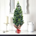 Kleiner künstlicher Weihnachtsbaum 50cm für den Tisch mit Zapfen und künstlichem Schnee Stoeren Verkauf