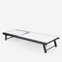 Vorrat 4 Garten Liegestühle Aluminium Pool Räder Rimini 