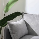 Moderner gepolsterter Wohnzimmersessel mit grauem Stoffkissen Mainz Angebot