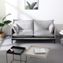 Modernes 2-Sitzer Sofa in grauem Polsterstoff Bonn Verkauf