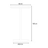 Hoher Tisch für quadratische Barhocker 60x60 cm moderner Stil Arven Auswahl