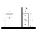 Platzsparender Badezimmerschrank 1 Tür 42x35x78cm Hochglanz Weiß Sammy Sales