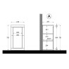 Platzsparender Badezimmerschrank 1 Tür 42x35x78cm Hochglanz Weiß Sammy Sales