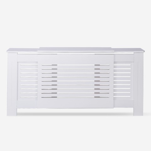 Moderne ausziehbare Heizkörperverkleidung aus Holz 140-203x19x81,5h Depper Aktion
