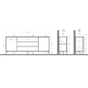 Moderne Sideboardkommode 205 cm 3 Schubladen 2 Türen Wohnzimmer Wohnen Solut Kauf