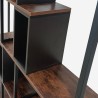 Industrieller Stil Bücherregal 140x30x183h Holz und Metall wandmontiert Dolmen Eigenschaften