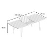 Ausziehbarer Holztisch für den Außenbereich 180-240cm Munroe Sales