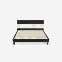 Modernes Holzdesign Doppelbett 160x190cm mit Kopfteil und Lattenrost Landeck Preis